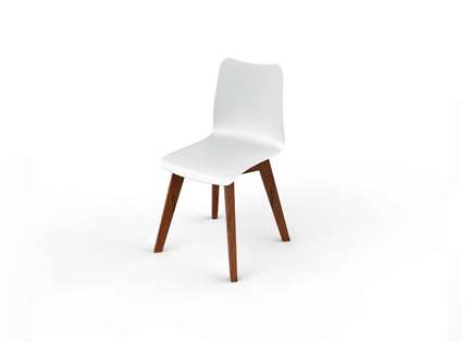 Slim wood collection chair